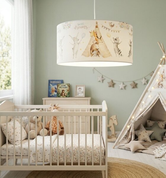 Detský luster KIDS ROOM 1xE27/60W/230V priemer 40 cm zvieratká