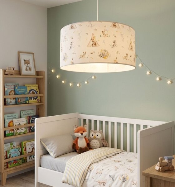 Detský luster KIDS ROOM 1xE27/60W/230V priemer 40 cm zvieratká