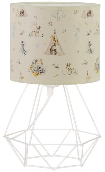 Detská stolná lampa KIDS ROOM 1xE27/60W/230V, priemer 18 cm, motív zvieratiek