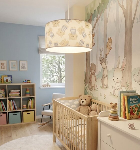 Detský luster KIDS ROOM 1xE27/60W/230V pr. 40 cm medvedík