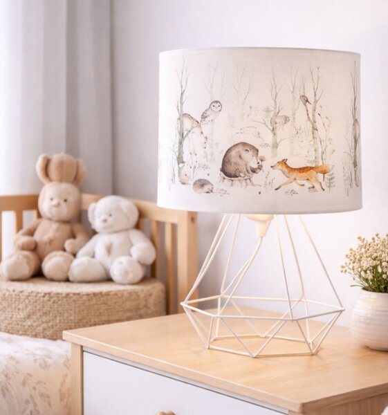 Detská stolná lampa KIDS ROOM 1xE27/60W/230V, priemer 18 cm, zvieratká