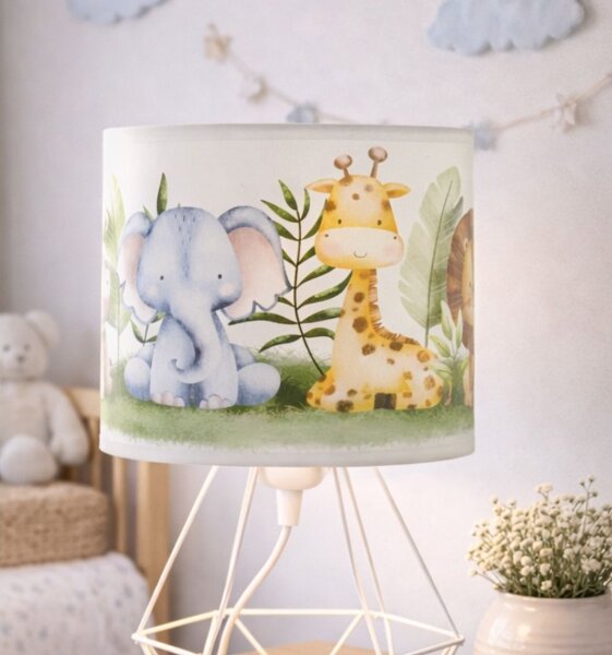 Detská stolná lampa KIDS ROOM 1xE27/60W/230V pr. 18 cm džungľa
