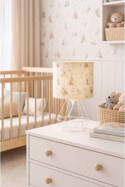 Detská stolná lampa KIDS ROOM 1xE27/60W/230V, priemer 18 cm, motív zvieratiek
