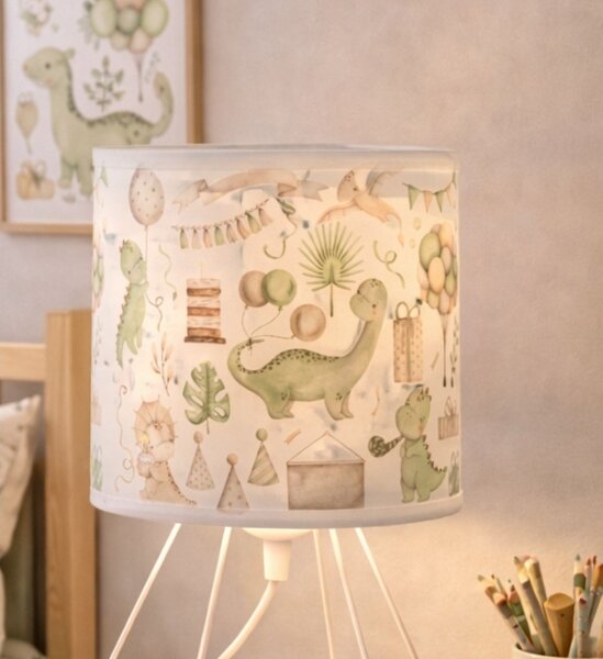 Detská stolná lampa KIDS ROOM 1xE27/60W/230V pr. 18 cm dinosaurus