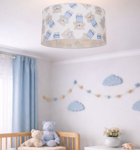 Detské stropné svietidlo KIDS ROOM 1xE27/60W/230V priemer 40 cm medvedík