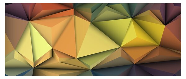 Obraz - Polygonálna 3D abstrakcia (120x50 cm)