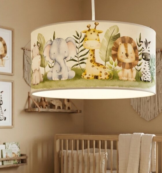 Detský luster KIDS ROOM 1xE27/60W/230V pr. 40 cm džungľa