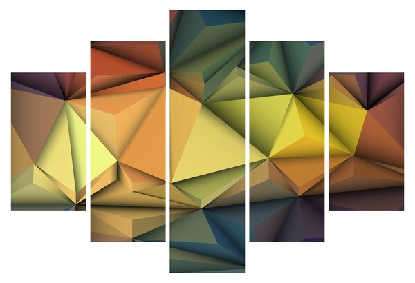 Obraz - Polygonálna 3D abstrakcia (150x105 cm)