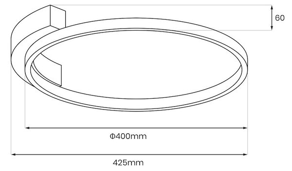 Stropné LED svietidlo Luna, 1x LED 18w, 4000k, b