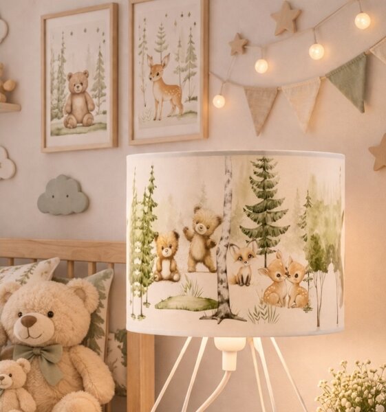 Detská stolná lampa KIDS ROOM 1xE27/60W/230V pr. 18 cm zvieratká