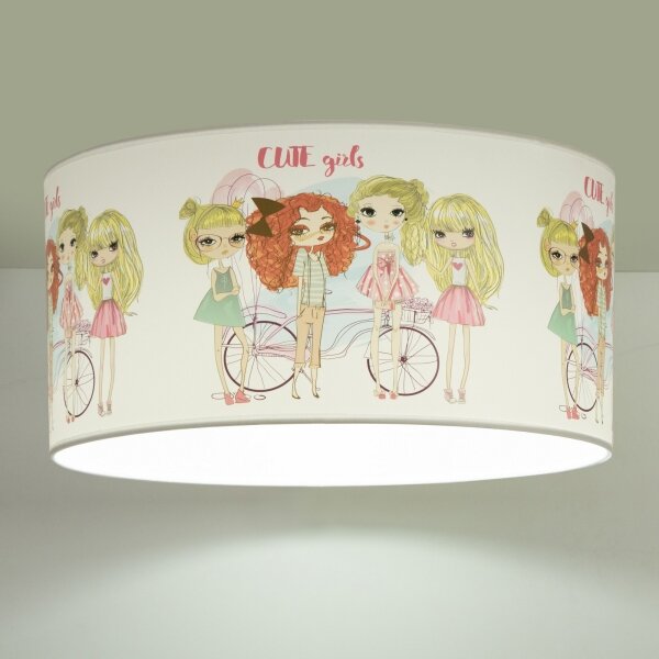 Detské stropné svietidlo GIRLS VIBES 1xE27/60W/230V pr. 40 cm pre dievčatá