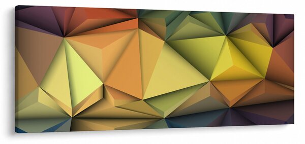 Obraz - Polygonálna 3D abstrakcia (120x50 cm)