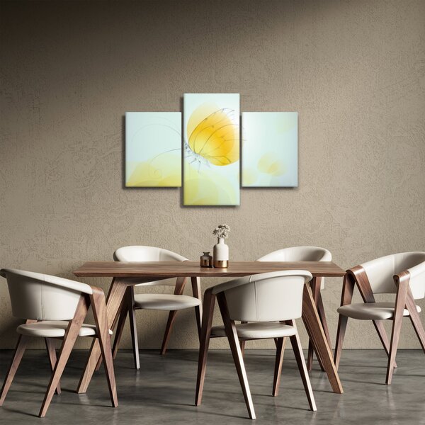 Obraz - Žltý motýľ (90x60 cm)