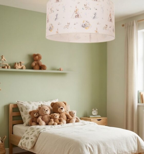 Detské stropné svietidlo KIDS ROOM 1xE27/60W/230V pr. 40 cm zvieratká
