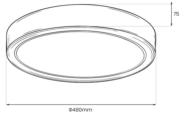 Stropné LED svietidlo Lago, 1x LED 36w, 4000k