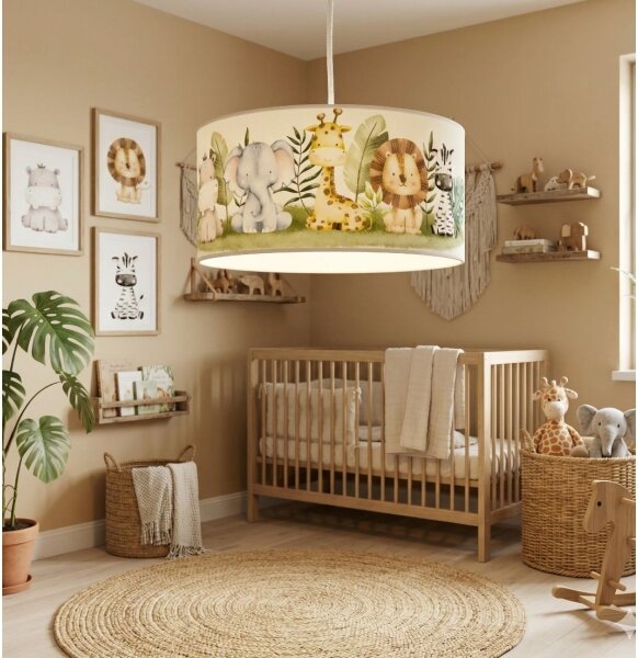 Detský luster KIDS ROOM 1xE27/60W/230V pr. 40 cm džungľa