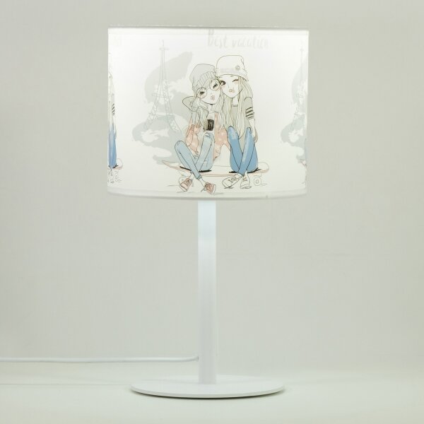 Detská stolná lampa GIRLS VIBES 1xE27/60W/230V pr. 18 cm Paris
