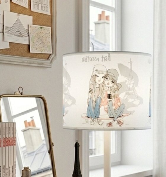 Detská stolná lampa GIRLS VIBES 1xE27/60W/230V pr. 18 cm Paris