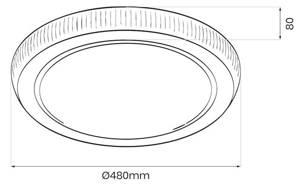 Stropné LED svietidlo Lugo, 1x LED 36w, 4000k, (fi 48cm), w