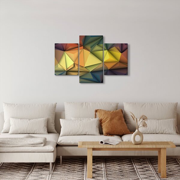 Obraz - Polygonálna 3D abstrakcia (90x60 cm)