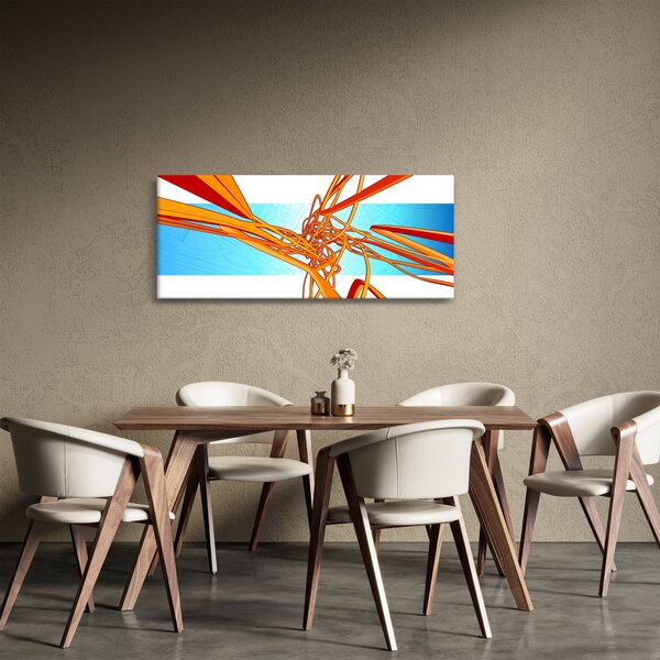 Obraz - Prepletené čiary, abstrakcie (120x50 cm)