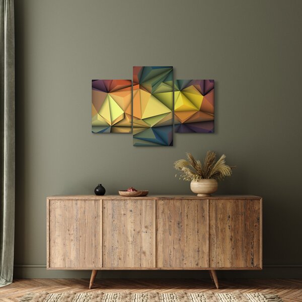 Obraz - Polygonálna 3D abstrakcia (90x60 cm)