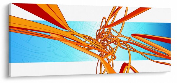 Obraz - Prepletené čiary, abstrakcie (120x50 cm)