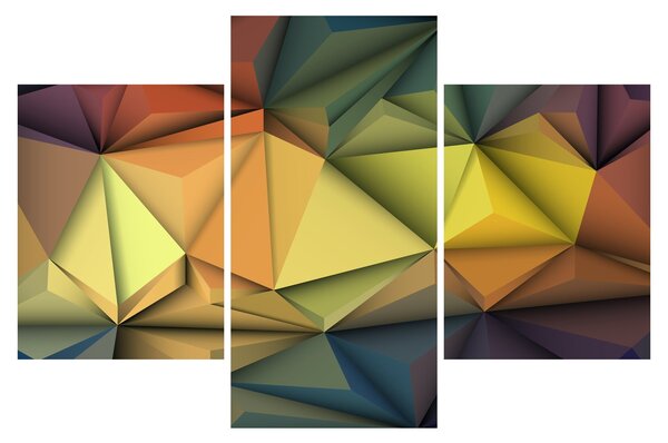 Obraz - Polygonálna 3D abstrakcia (90x60 cm)