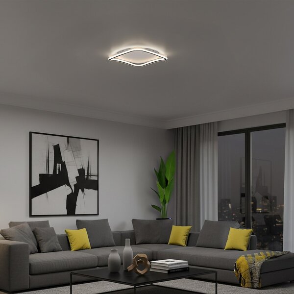 Stropné LED svietidlo Cali Square, 1x LED 30w, 4000k, b