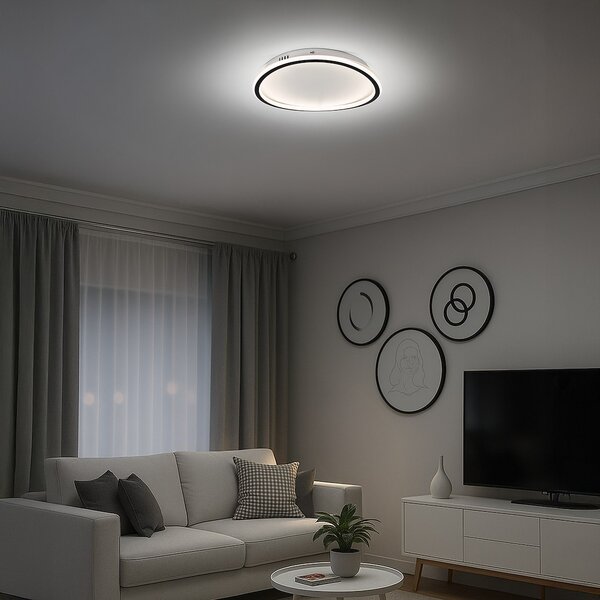 Stropné LED svietidlo Cali Round, 1x LED 30w, 4000k, b
