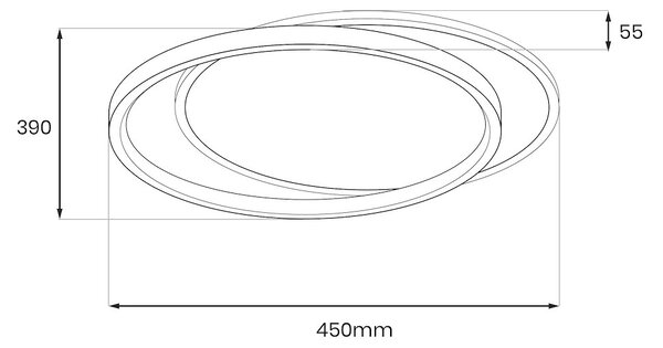 Stropné LED svietidlo Cordoba, 2x LED 30w, 4000k, w