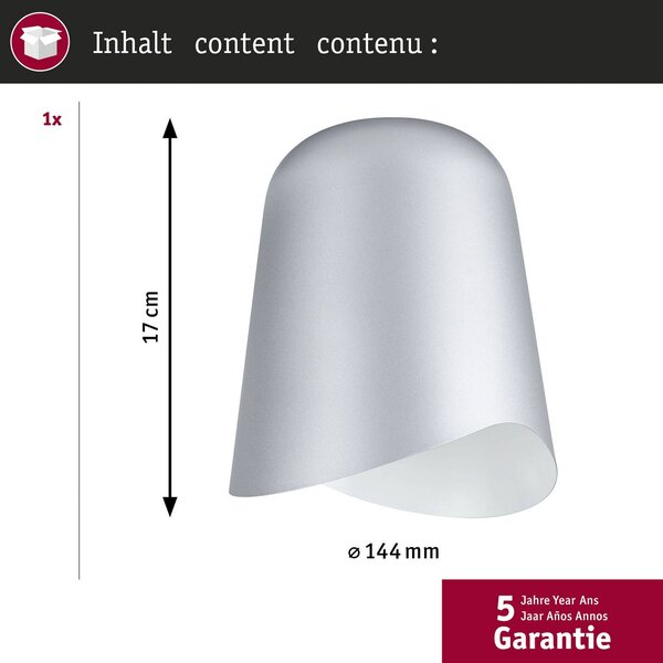 Tienidlo na lampu Paulmann URail Alvaro biele/chrómové DecoSystems, Biela / opálová, Obývacia izba / jedáleň, kov, Moderný, Koľajnicový systém