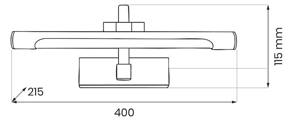 Nástenné LED svietidlo Vinci, 1x LED 12w, 4000k, (fi 40cm), b/g