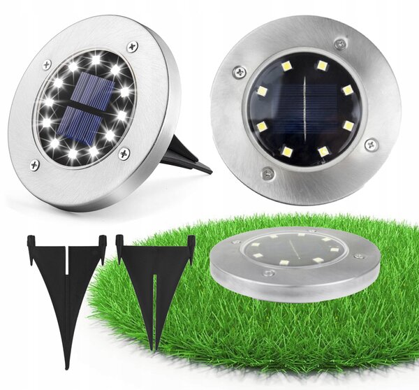 LED solárne záhradné svietidlo IP44 Diskové solárne svietidlá