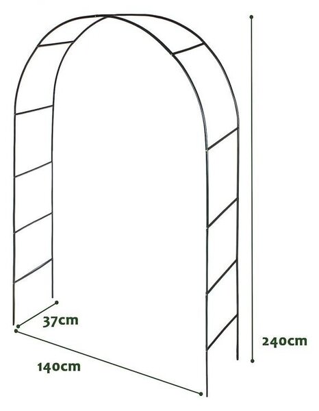Anaterra Záhradný oblúk pre popínavé rastliny, 2 ks, 13 mm