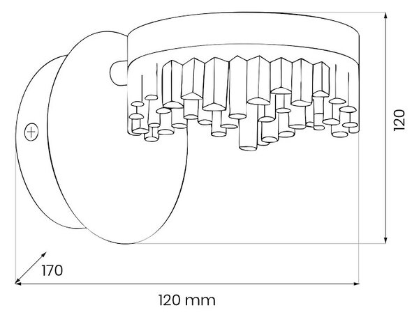 Nástenné LED svietidlo Preciosa, 1x LED 4w, 4000k, g