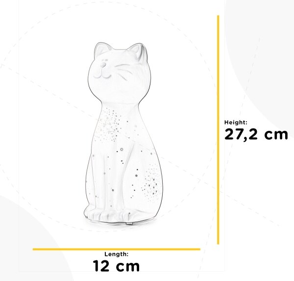 ONLI - Stolná lampa PORCELLANA 1xE14/6W/230V 27,2 cm mačka