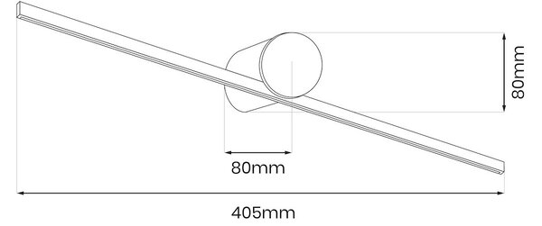 Nástenné LED svietidlo Artist, 1x LED 6w, 4000k, (40 cm), g