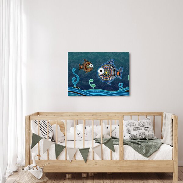 Obraz - Maľované rybičky (70x50 cm)