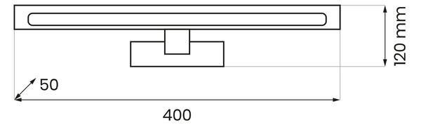 Nástenné LED svietidlo Klimt, 1x LED 8w, 3000-6000k, (40 cm), ch