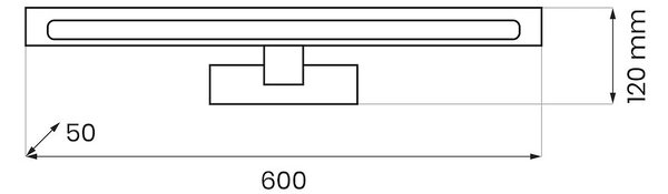 Nástenné LED svietidlo Klimt, 1x LED 12w, 3000-6000k, (60 cm), w