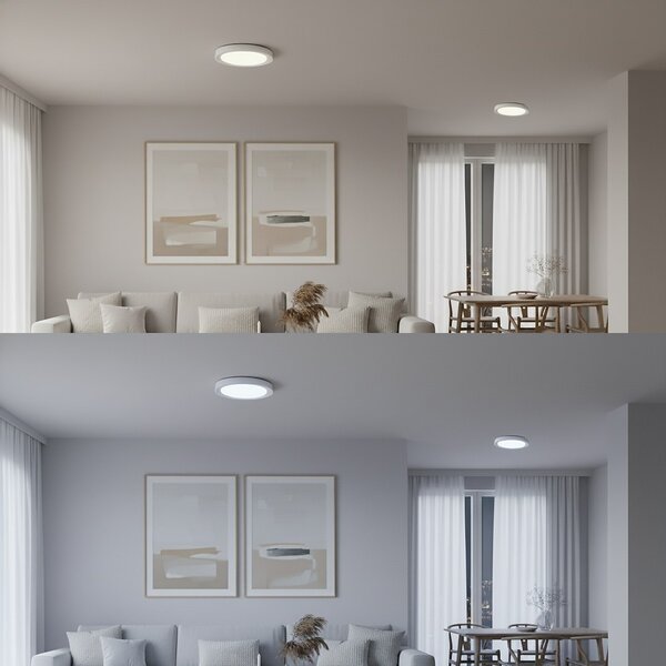 Stropné LED svietidlo Melo, 1x LED 36w, 3000-6000k, b, RGB, (fi 39 cm), s ovládačom