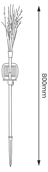 Exteriérové solárne zapichovacie svietidlo Fiber