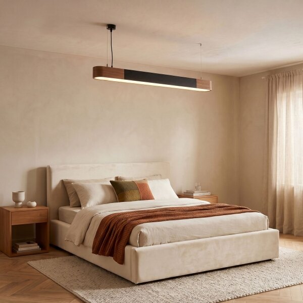 BRILAGI - LED luster na lanku GARDALINE LED/100W/230V dub/čierna