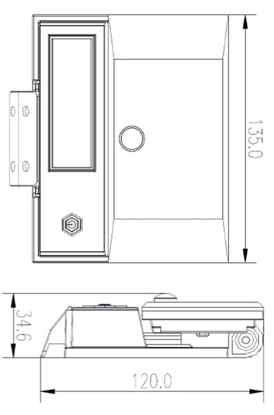Exteriérové solárne nástenné LED svietidlo Fuji, 1x LED 8w, čierna, pohybový senzor