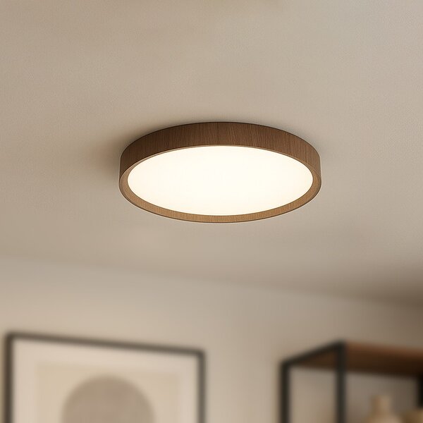 Stropné LED svietidlo Forest, 1x LED 24w, 4000k, (fi 39cm), imitácia dreva