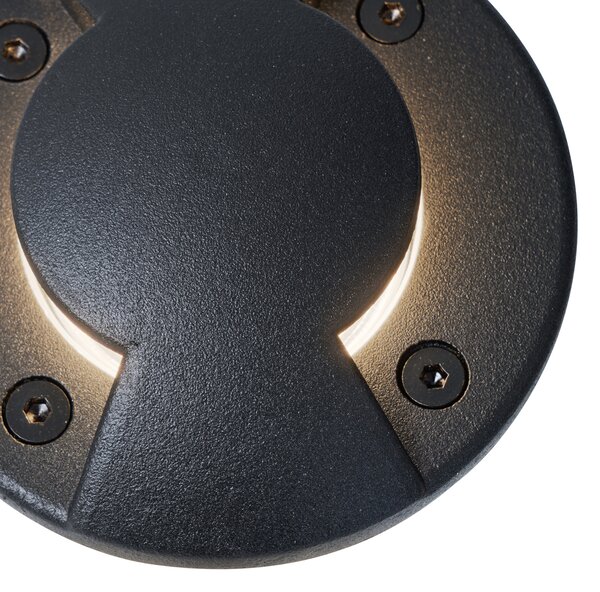 Moderné zemné bodové svietidlo čierne GU10 50 mm 2-svetelný efekt IP65 - Cellar