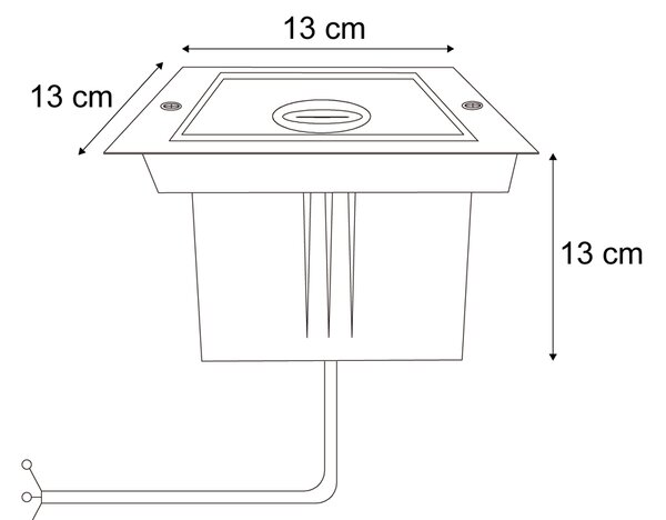 Moderné zemné bodové svietidlo béžové GU10 50 mm otočné a naklápacie IP65 - Oneon