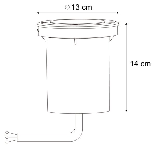 Moderné zemné bodové svietidlo béžové GU10 50 mm nastaviteľné IP65 - Delux