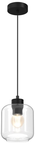Závesné svietidlo Sombra, 1x transaprentné sklenené tienidlo, b